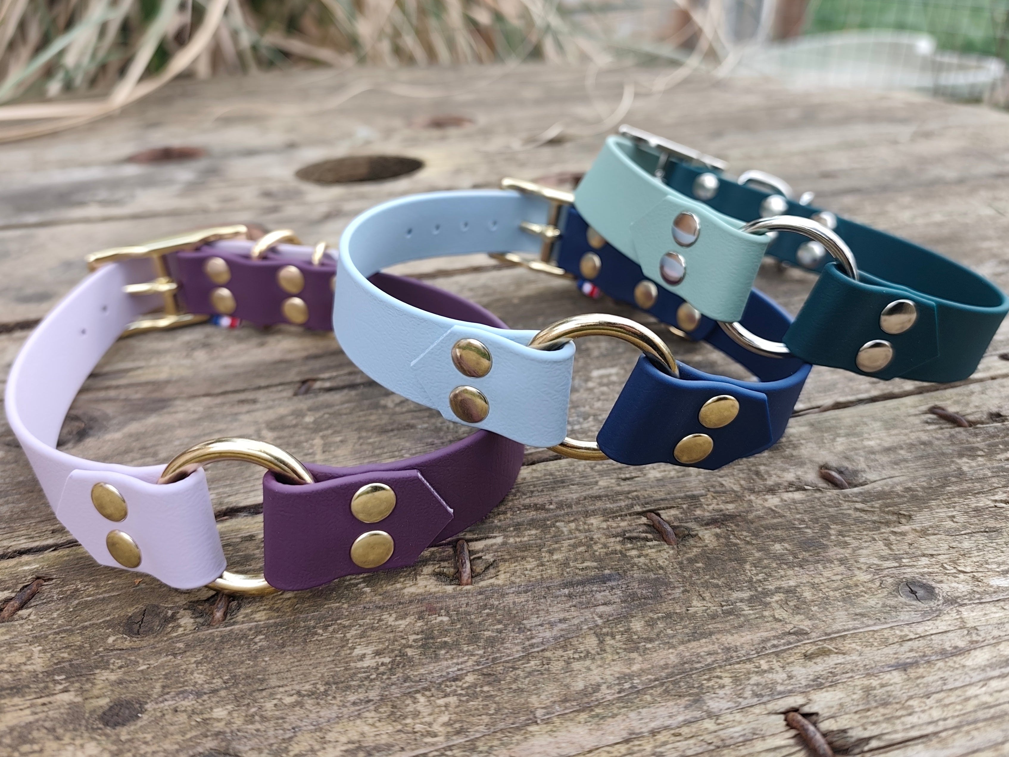 Collier bicolore en biothane® 25 mm de large