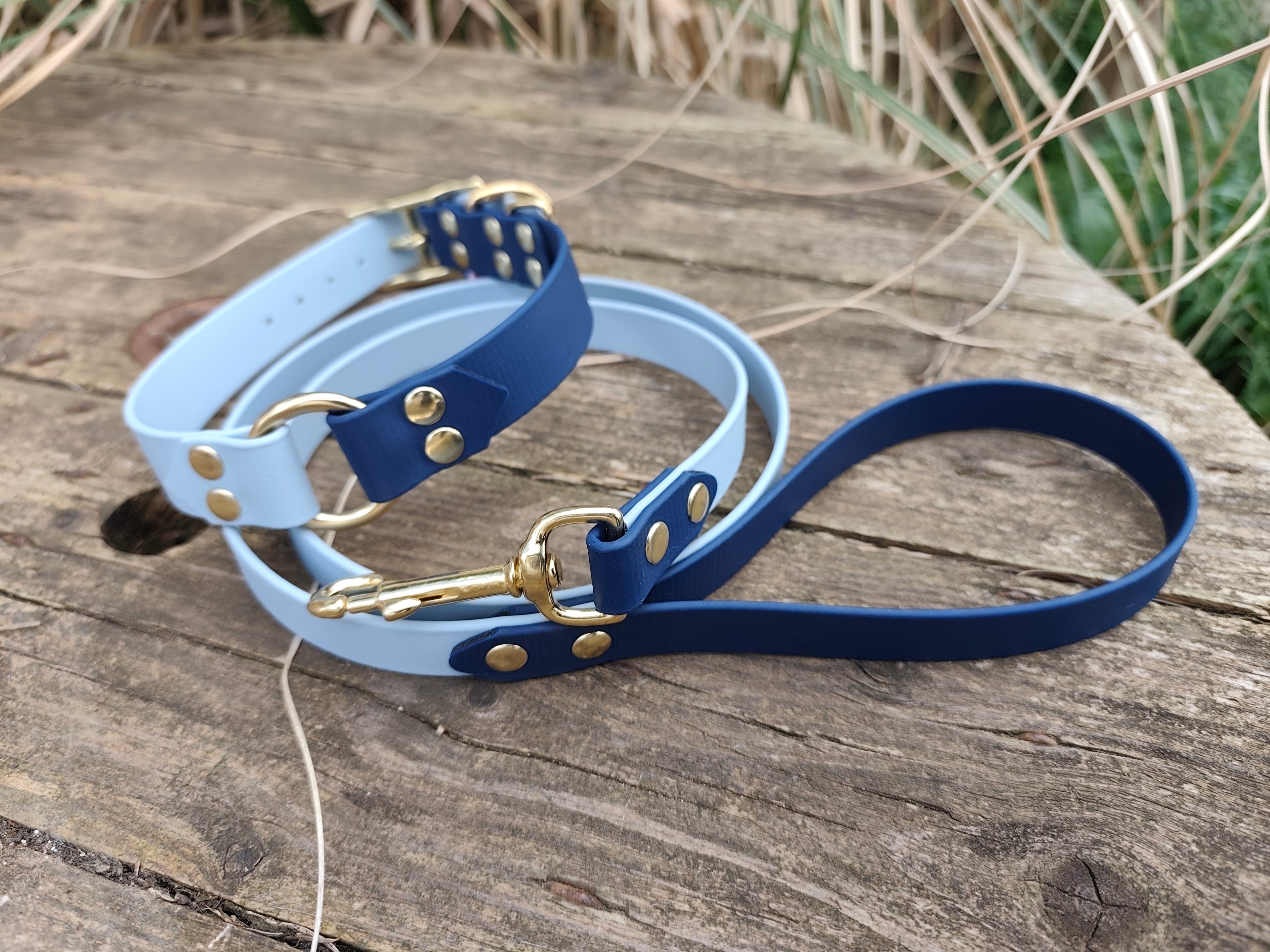 Collier bicolore en biothane® 25 mm de large